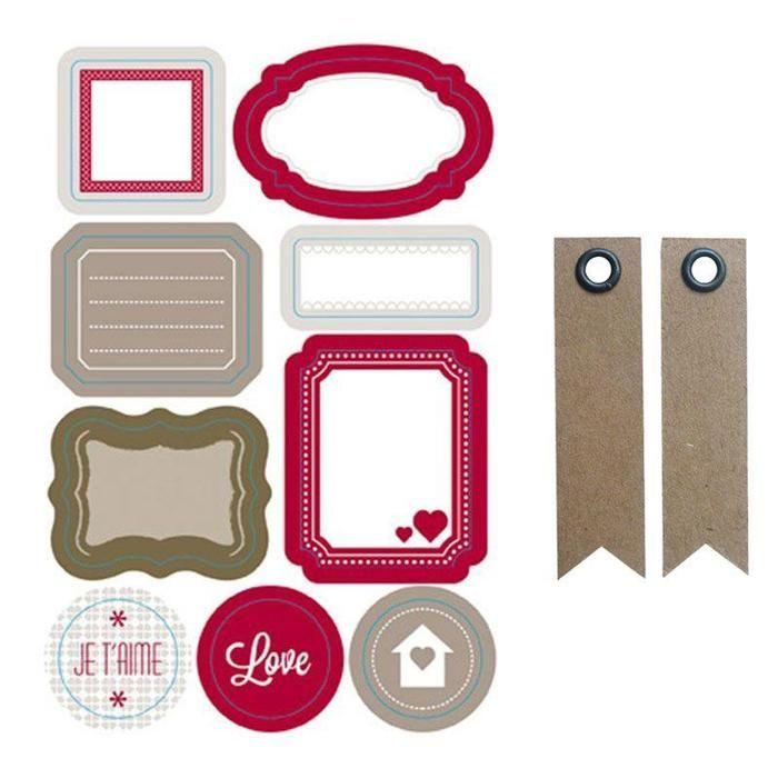 Etiquettes repositionnables - YOUDOIT - Love - Multicolore - 20 étiquettes - Papier washi souple