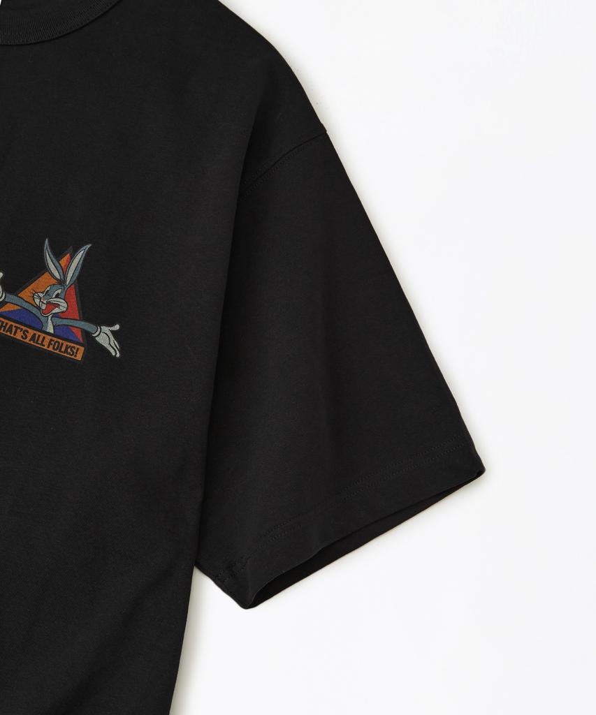 OUTSTANDING [Looney Tunes] Half Sleeve Tee(Bugs Bunny)_Black