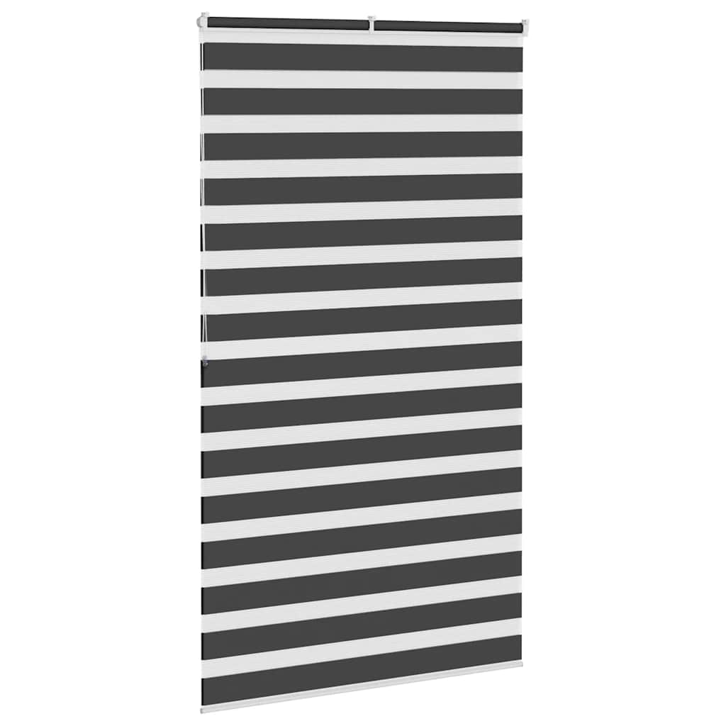 Zebra Roller Blind, Black, Fabric Width 130.9 Cm, Polyester