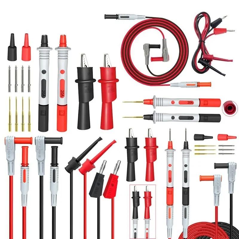 

Motorcycle Inspection Tool 18pcs Test Lead Kit 4MM Banana Plug To Test Hook Cable Replaceable Multimeter Probe Test Wire
