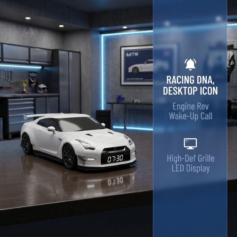 Kreatives Design Sportwagen Uhr Stilvolles Design Digitales Display Uhr Heimdekoration