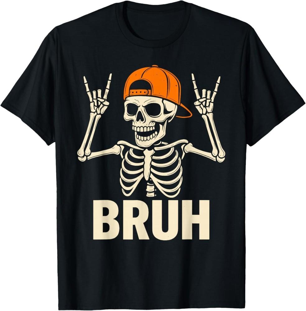

Крутой Бро Скелет Рок На Хэллоуин Мужская Футболка унисекс для Мальчиков Детей L