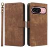 For Google Pixel 9 Pro/Pixel 9 Leather Case RFID Blocking Wallet Phone Cover with Wrist Strap