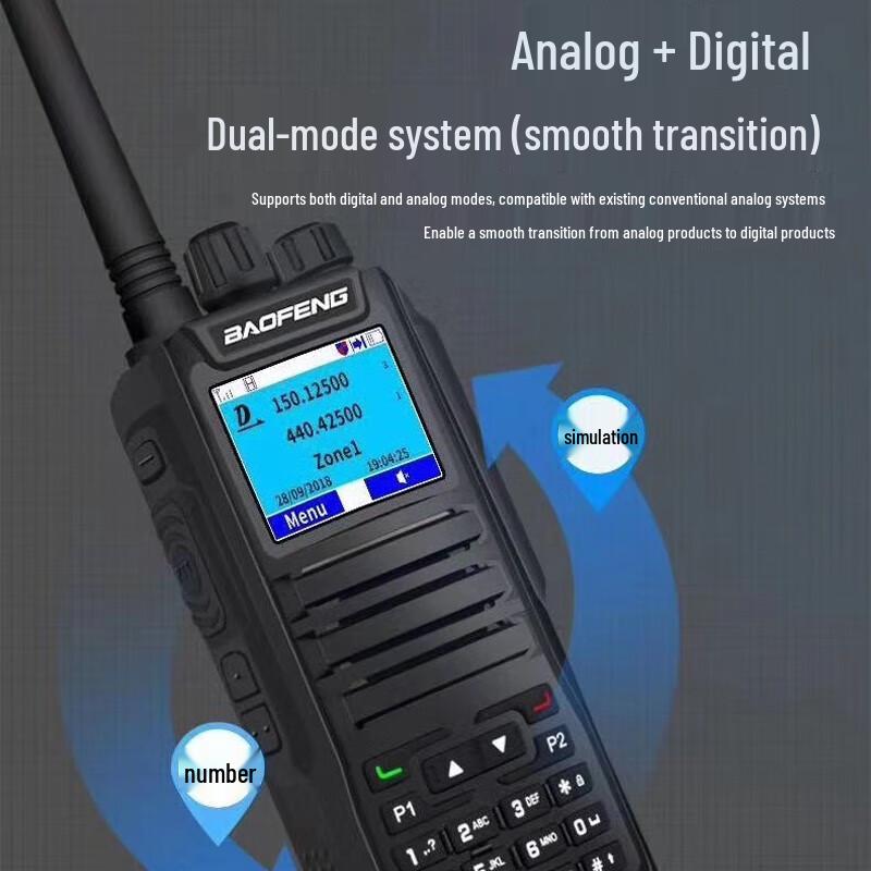 Baofeng DM-1701 DMR Walkie-Talkie Digitale a Doppia Modalità (Versione NC)