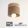 Lampada a sospensione in ferro battuto stile nordico macaron, testa singola in bianco/grigio