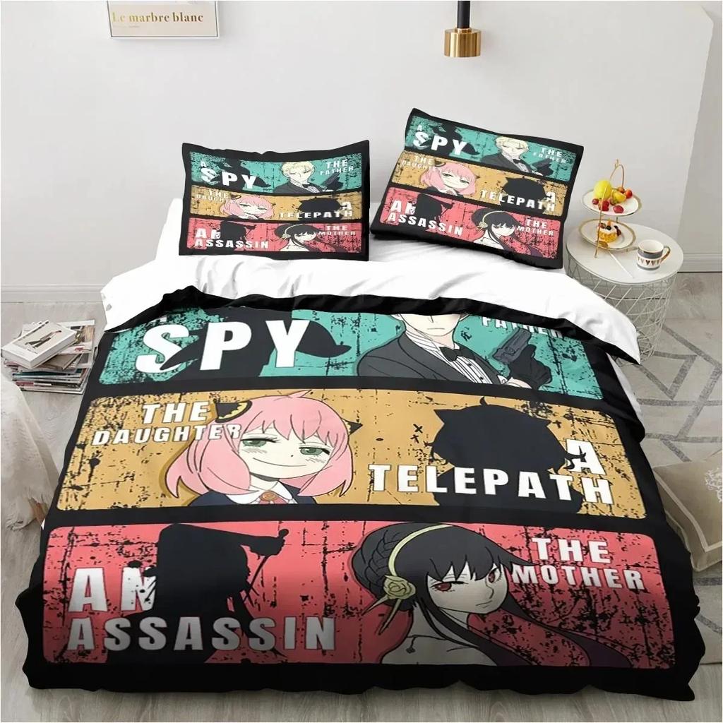 Comforter Spy×Family Anime Comforter Bedding Set Printed Bed Set With Bed Soft Queen King Size Bedclothes Home