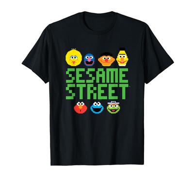 Sesame Street Pixel Group T-shirt