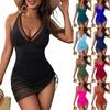 European and American New Swimsuit Women's One-piece Skirt Fashion Tight Sexy Hollow Plus Size Swimsuit