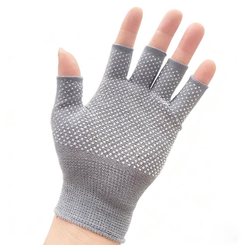 Half Finger Knit Gloves Breathable Sunscreen Anti-slip Cycling Fishing Gloves Men Women Touchscreen Outdoor Sport Gloves