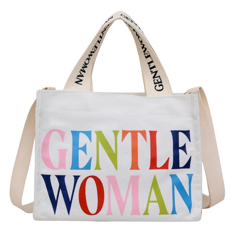 Canvas Bag New Small Square Bag Trendy Handbag Messenger Bag Women's Bag Bag Bag