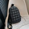 Quilted Fashion Shoulder Bags Pleated Cloud Fanny Pack Adjustable Strap Women's Crossbody Sling Bag Solid Color Casual Chest Bag
