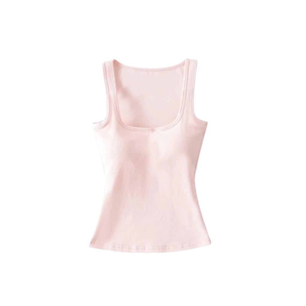 Women's Square Neck Sleeveless Tank Top Slim Fit Solid Color Basic Casual Camisole