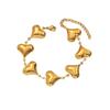 Wind women's bracelet niche electroplating metal love design bracelet versatile high-end sense jewelry fashion