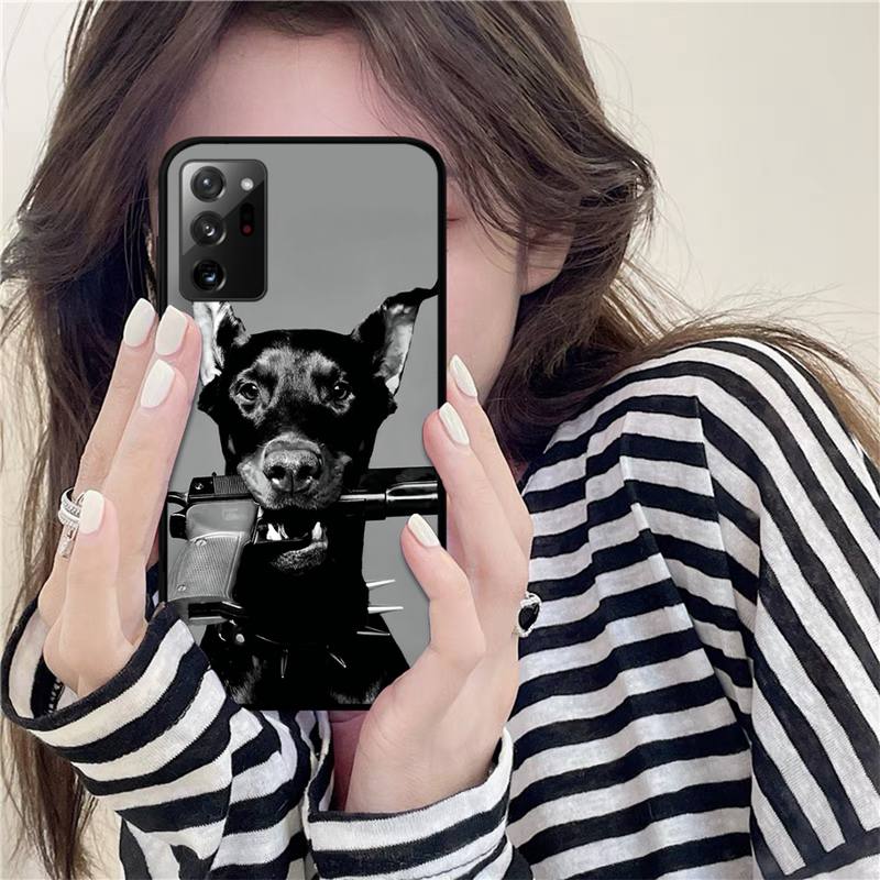 Yinuoda Animal Dachshund Doberman Dog Phone Case for Samsung Note 20 Ultra 10 Pro Lite Plus 9 8 5 4 3 M 30s 11 51 31 31s 20 A7