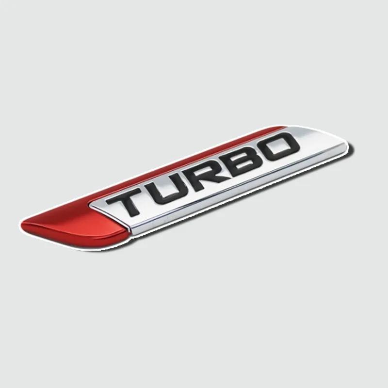 

TURBO 3D металлическая эмблема значок для кузова автомобиля универсальный внешний стиль автомобиля эмблема наклейки декоративные наклейки красный