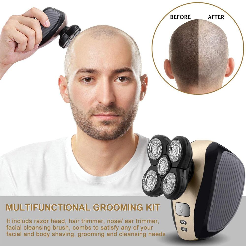 Elektrický holicí strojek 5D Man pro muže Mokré a suché holicí strojky 5 v 1 Holicí strojek s pěti plovoucími hlavami Zastřihovač vlasů v nose Nos Ušní zastřihovač chloupků Sada na úpravu vlasů