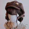 Handmade Cloud Hat, Bailey Hat, Duckbill Hat, Autumn and Winter Look Small, Warm Brown, Maillard, Japanese, Korean, Japanese