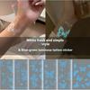 1/6Sheet Large Blue Luminous Butterfly Tattoo Stickers Women Glow In The Dark Waterproof Temporary Tattoo Music Festival Party