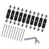 10Pcs Adjustable Cassette Screws Electrical Box Screws Support Rod Switches Universal Outlet Repairer with Wrench