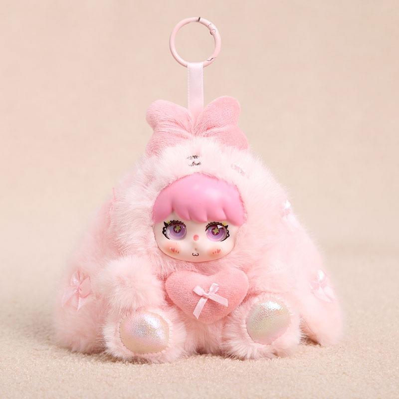 17cm Popular Rabbit Plush Toys Cute Doll with Vinyl Face big Ear Rabbit Plush Pendant Rabbit Ear Backpack Pendant for Girl Gifts