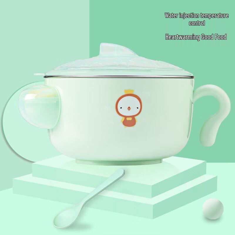 OJW 316 Stainless Steel Insulated Baby Feeding Bowl Set with Spoon