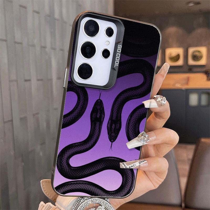 Black Snake Doodle Shockproof Phone Case for Samsung A17 A16 A15 A14 A37 A57 A36 A56 A26 A35 A55 A25 A34 A54 A24 A13 A23 A33 A53