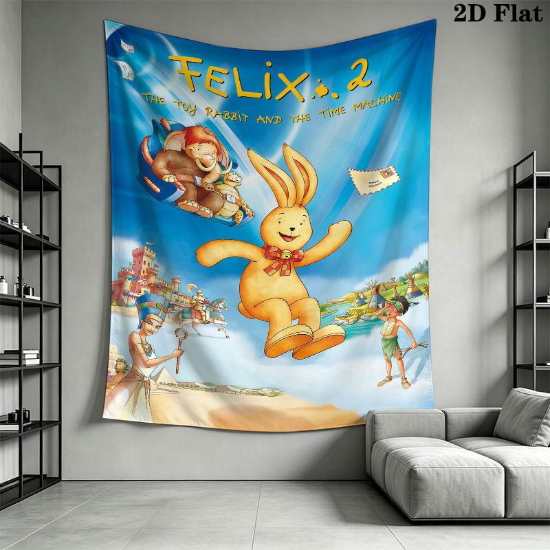 Felix Zirkus (2) Wandteppich Ästhetisches Wandbehang Gedruckter Stoffdecke Dekorative Wandteppiche für Schlafzimmer Wohnzimmer Heimdekoration