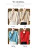 Women's Diamond Pattern Wool Pullover - Semi-High Neck, Thick, Autumn/Winter Knit