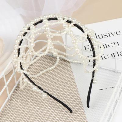 New Arrival Pearl Beaded Hollow Out Tassel Headband Forehead Decor Headwear Daily Style Hot Style Hair Accessories