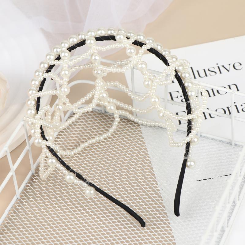 

Новое поступление Жемчужная вышивка Ажурная повязка на голову с кисточками Украшение на лоб Головной убор Повседневный стиль Горячий стиль Аксессуары для волос one size