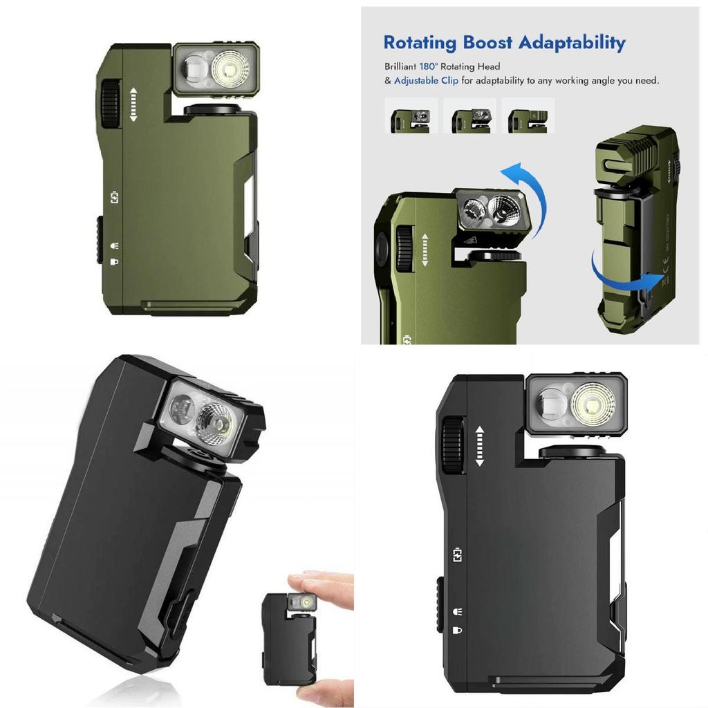 Edc Rechargeable Flashlight With 400 Lumens Compact Portable Light For Outdoor Use