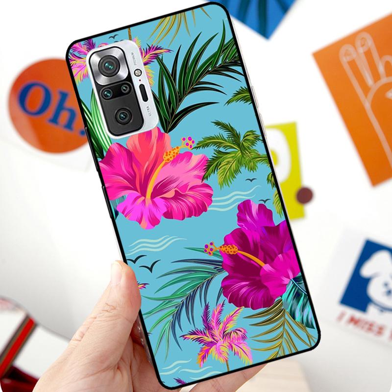 Tropical Aloha Hibiscus  Pattern Case For Xiaomi Redmi Note 12 Pro 11 8 9 10 Pro 9S 10S 11S 12S Redmi 12C 10C 9C 10A Cover