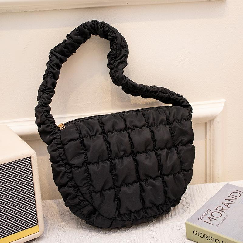 New fashion cloud underarm bag trendy versatile soft velvet mobile phone cosmetic bag