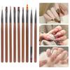 9Pcs Nail Brush Liner Painting Pen Manicure Acrylic Drawing Brush for Nail Art Design UV Gel Nails Tip Display DIY Tool