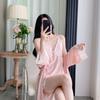 Yase [Gorgeous Flowers] New velvet nightdress women's exquisite lace heavy industry design hanging skirt with chest pad set
