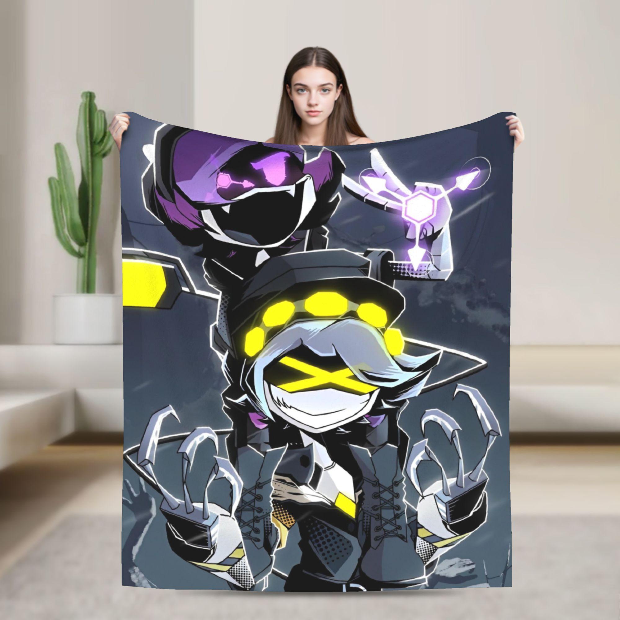 

Murder Drones Blanket Black Comedy Flannel Novelty Soft Throw Blanket for Home Restaurant Winter 200x150cm 80x60in