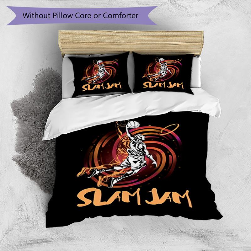 3pcs Duvet Cover Set (1*Duvet Cover + 2*Pillowcase, Without Core), SLAM DUNK Print Bedding Set, Bedroom Decor, All‑Season, Birthday Gift