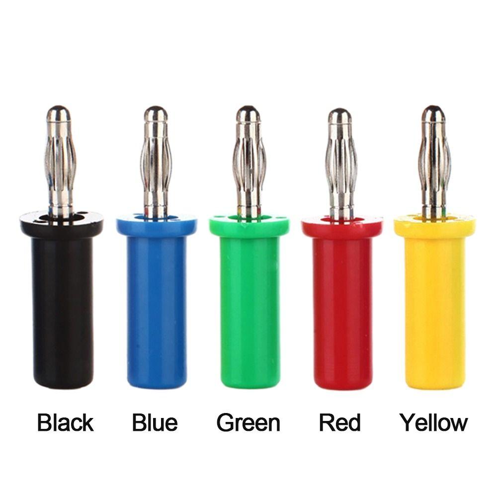 4MM Banana Plug Connector Black Red Audio Adapter Welding Adapter Banana Plug  Electrical Tools