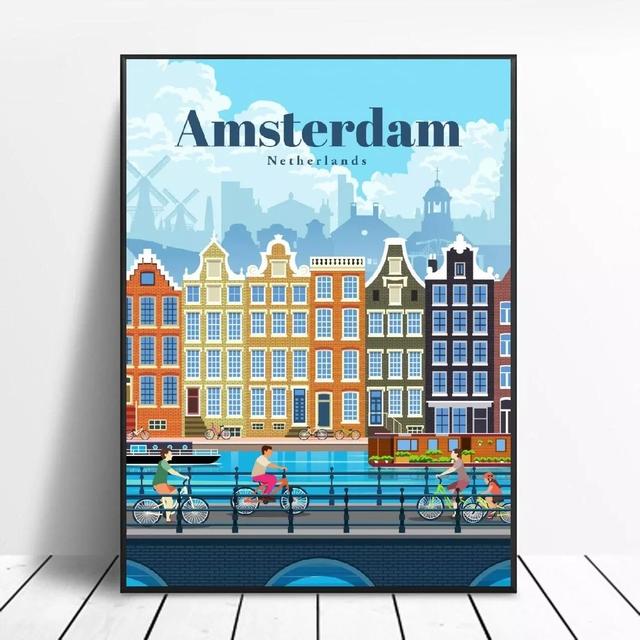 City Map Poster London New York Paris Spain Nordic Wall Art Canvas Painting Wall Pictures For Living Room Home Decoration No Frame