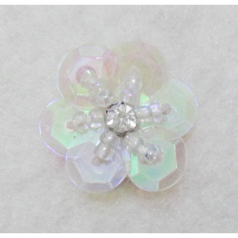 Hand-Sewn Sequin Flower Patches for Clothing, Hats, Bags, and Hair Accessories