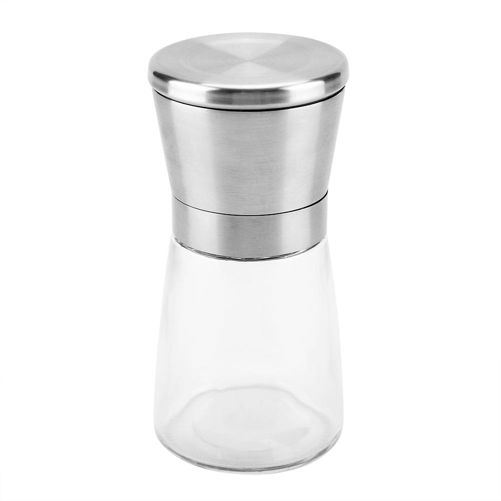 Stainless Steel Manual Pepper Herbs Mill Shaker Spices Salts Kitchen Grinding Tool