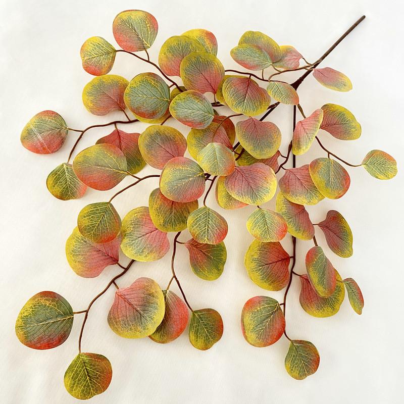 Painted Oil Artificial Leaves Wedding Props Decorate Realistic Foliage