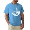 Astronauten schätzen die Mondumgebung Lustiger Druck T-Shirts Herren Locker Übergroße Kleidung Baumwolle Sommer Weiches T-Shirt Hip Hop T-Shirts