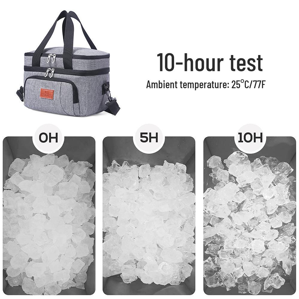 Double-Layer Waterproof Insulated Picnic Bag with Aluminum Foil Lining