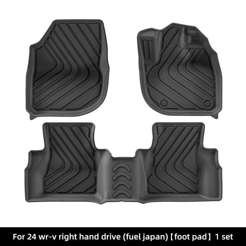 Custom-Fit Floor Mats for 2022-2024 Honda WR-V: Fully Enclosed TPE Mats with Trunk Mats