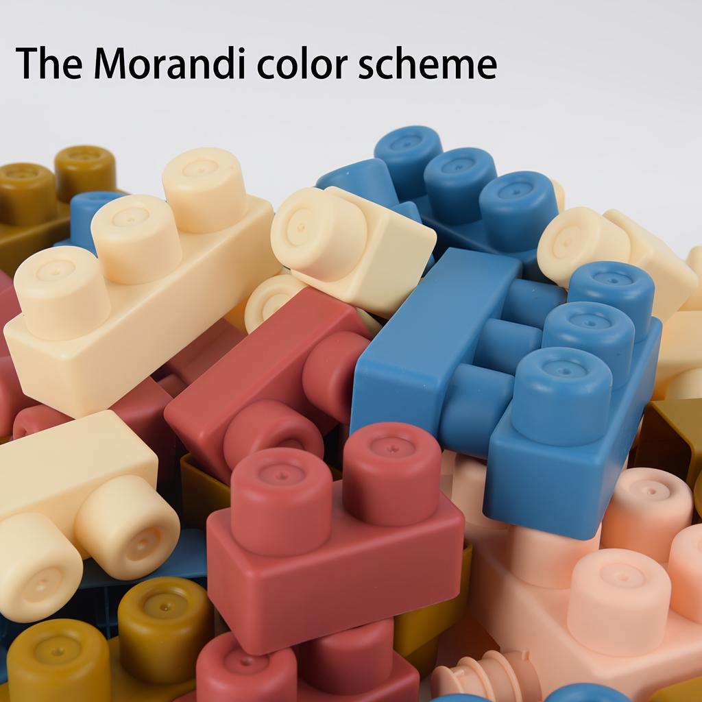 Dětské Morandi měkké gumové stavebnice k žvýkání, hlavolamy pro chlapce a dívky, velkočásticové montážní DIY hračky