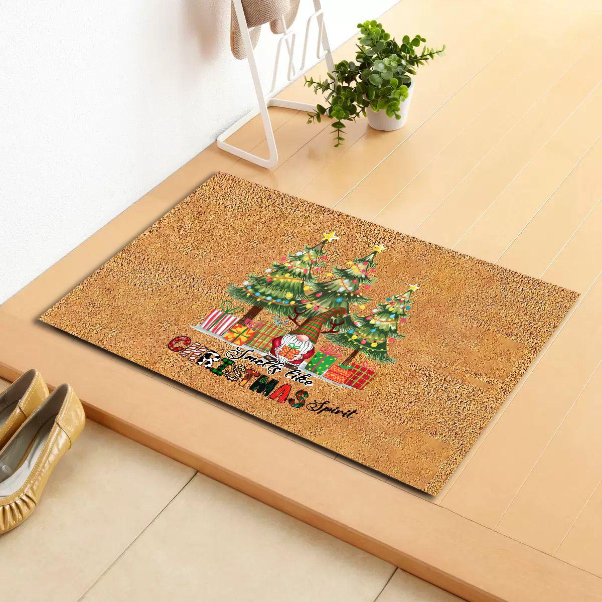 

VIKAMA Christmas Little Dwarf Carpet Home Decoration Carpet Indoor Outdoor Non-Slip Resistant Soiled Door Mat Balcony Door Mat 40x60cm 16x24inch