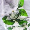 Wedding Car Decoration Artificial Flowers Stamen Leaves Silk Flower Fake DIY Pompoms Wedding Home Decoration Supplies