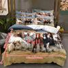 3pcs Horse Duvet Cover Set, 3D Print Wild Animal Horses Duvet Cover With Pillowcase, Soft Comfortable Breathable Bedding Set