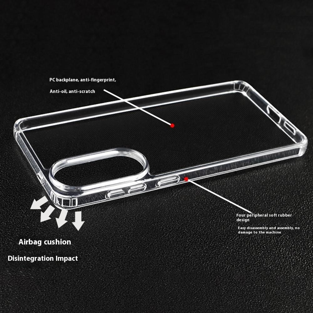 For Samsung Galaxy S25 Edge Case 1.5mm Anti Fingerprint PC + TPU Clear Shockproof Phone Back Cover